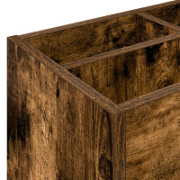 Produktbild för Förvaringskrok & Ställ Rökt ek 65 x 24 x 50 cm Konstruerat trä