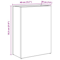 Produktbild för Förvaringskrok & Ställ med lagring Grå Sonoma 40 x 20 x 55,5 cm