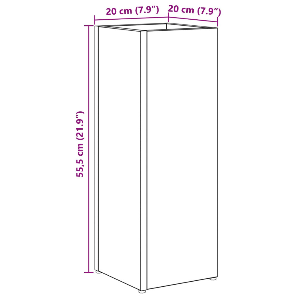 Produktbild för Förvaringskrok & Ställ Vit 20 x 20 x 55,5 cm Konstruerat trä