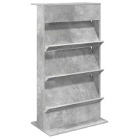 Produktbild för Tidningshylla Betonggrå 70 x 41 x 126 cm Konstruerat trä