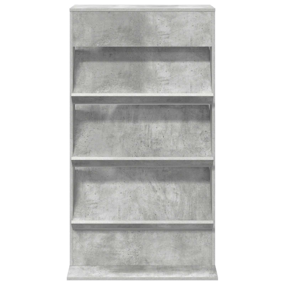 Produktbild för Tidningshylla Betonggrå 70 x 41 x 126 cm Konstruerat trä