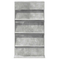 Produktbild för Tidningshylla Betonggrå 70 x 41 x 126 cm Konstruerat trä
