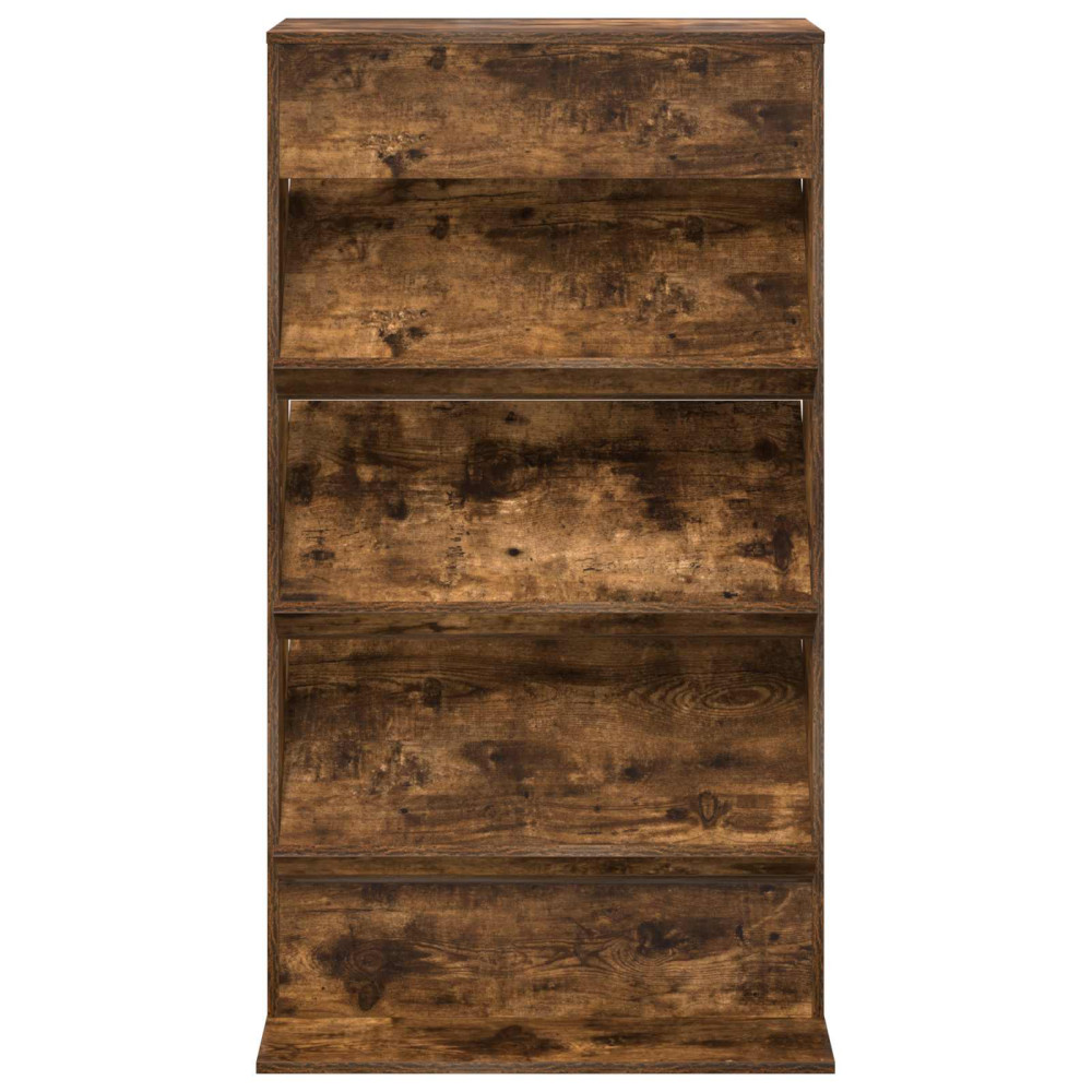 Produktbild för Tidningshylla Rökt ek 70 x 41 x 126 cm Konstruerat trä