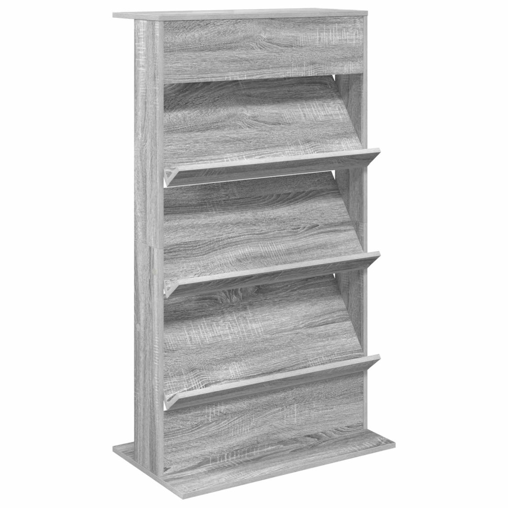 Produktbild för Tidningshylla Grå Sonoma 70 x 41 x 126 cm Konstruerat trä