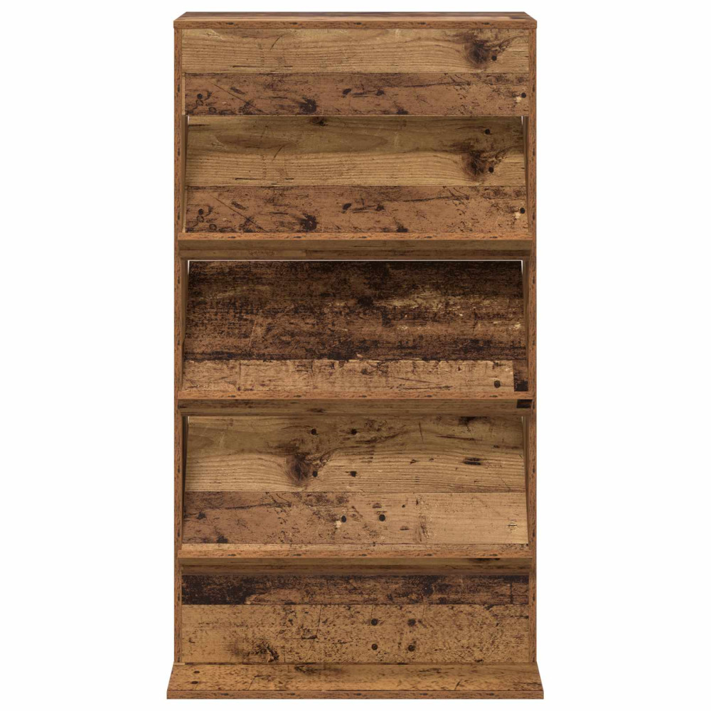 Produktbild för Tidningshylla Gammalt trä 70 x 41 x 126 cm Konstruerat trä
