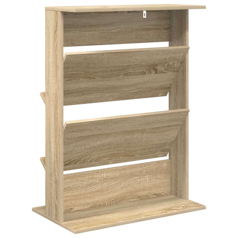 Produktbild för Tidningshylla Sonoma-ek 70 x 41 x 96 cm Konstruerat trä