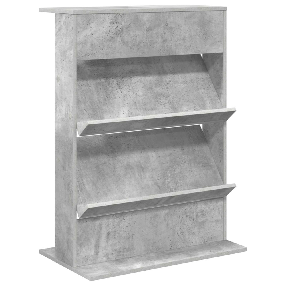 Produktbild för Tidningshylla Betonggrå 70 x 41 x 96 cm Konstruerat trä