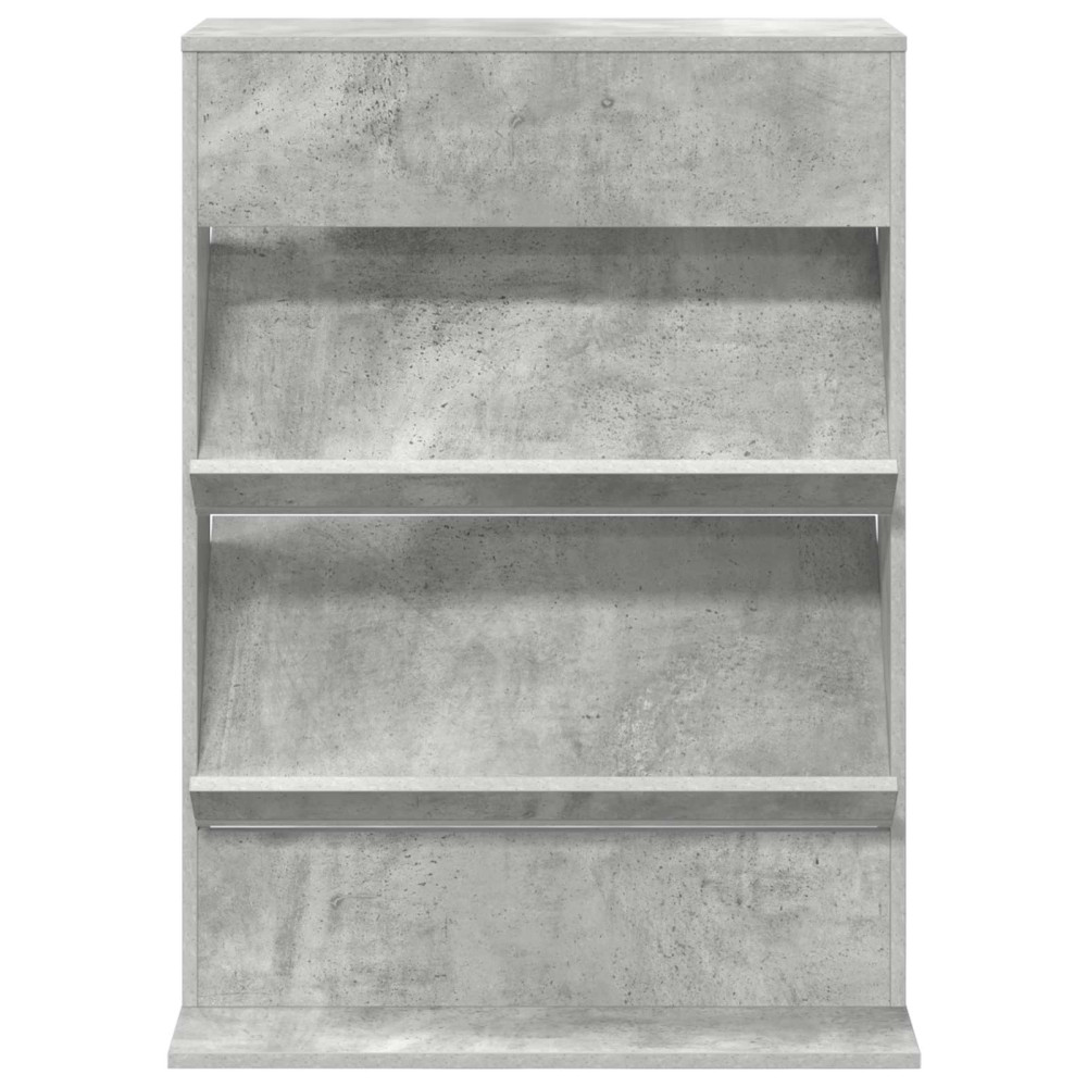 Produktbild för Tidningshylla Betonggrå 70 x 41 x 96 cm Konstruerat trä