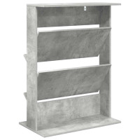 Produktbild för Tidningshylla Betonggrå 70 x 41 x 96 cm Konstruerat trä