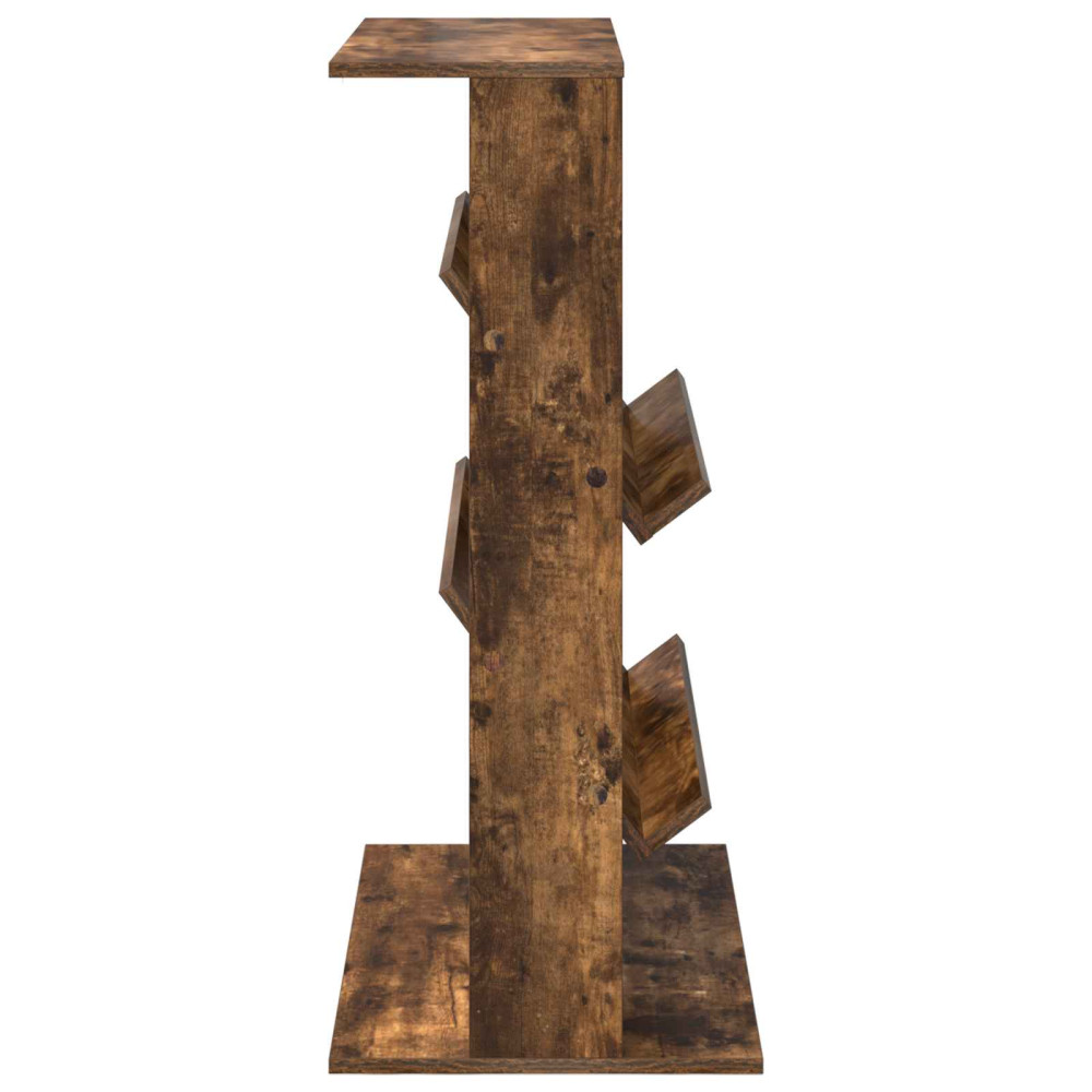Produktbild för Tidningshylla med hylla Rökt ek 70 x 41 x 96 cm Konstruerat trä