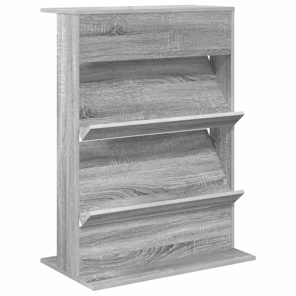 Produktbild för Tidningshylla Grå Sonoma 70 x 41 x 96 cm Konstruerat trä