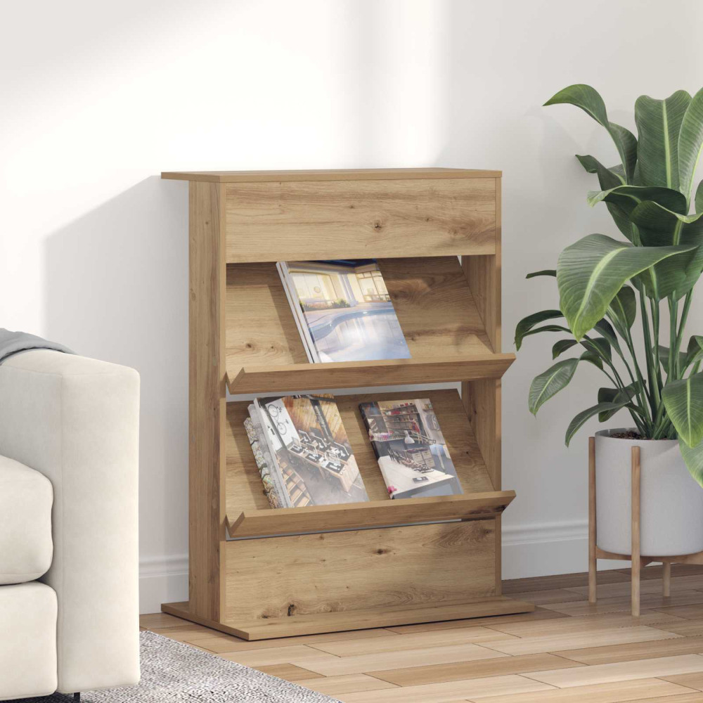 Produktbild för Tidningshylla Artisan Ek 70 x 41 x 96 cm Konstruerat trä