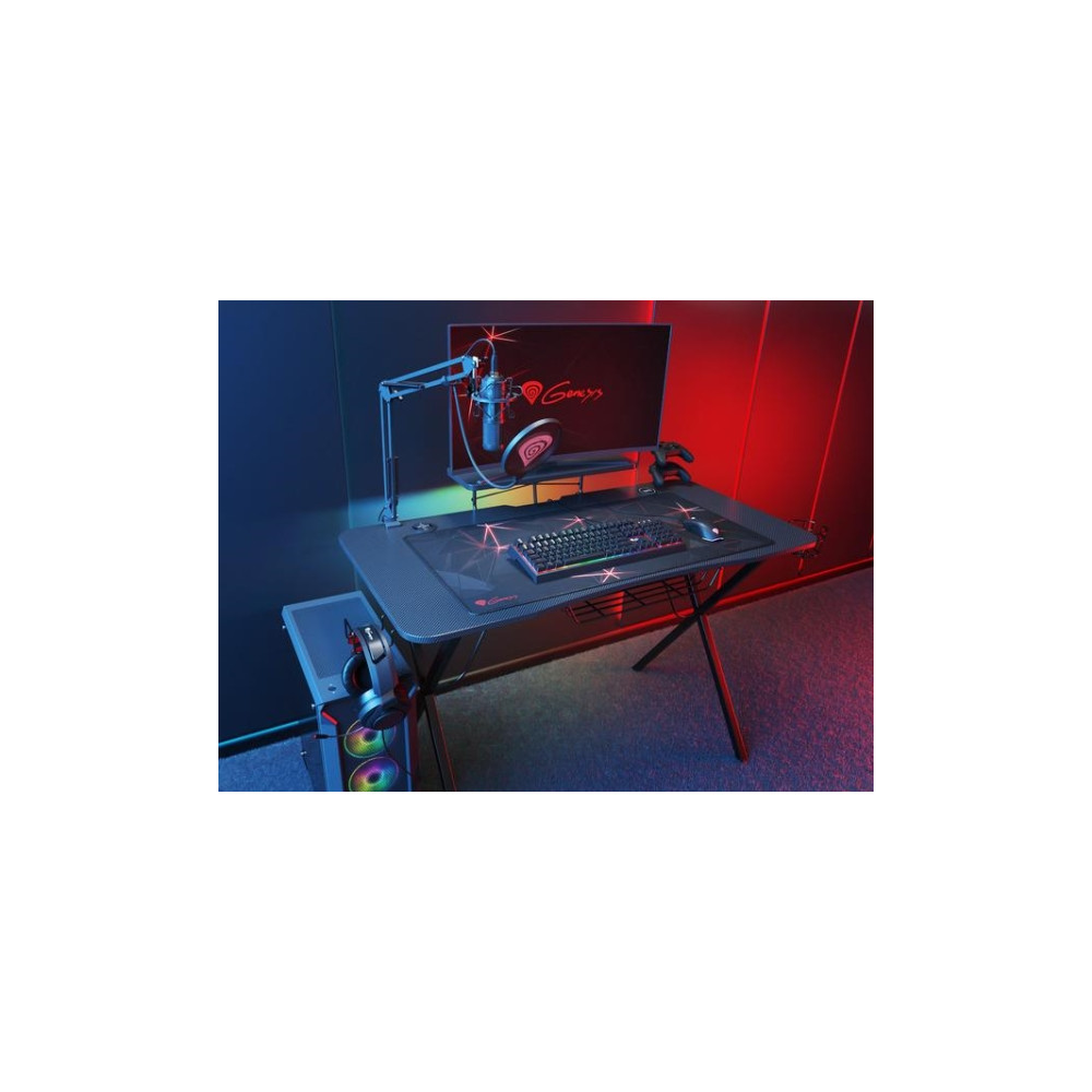 Produktbild för Genesis Holm 300 RGB - bord - rectangular with contoured corners - svart