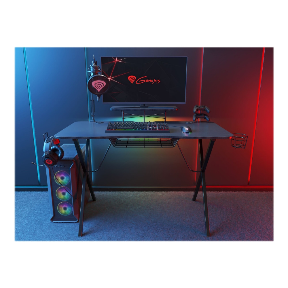 Produktbild för Genesis Holm 300 RGB - bord - rectangular with contoured corners - svart