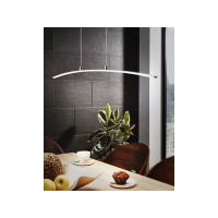Produktbild för Eglo Lasana - hängande lampa - LED - 14 W - varmt vitt ljus - 3000 K - vit, krom