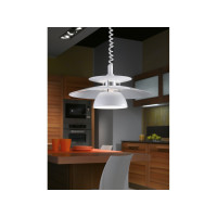 Produktbild för Eglo Brenda - hängande lampa - E27 - vit, krom