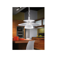 Produktbild för Eglo Brenda - hängande lampa - E27 - vit, krom