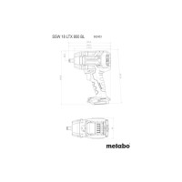 Produktbild för Metabo SSW 18 LTX 800 BL 602403850 Batteri slagboremaskine 1...