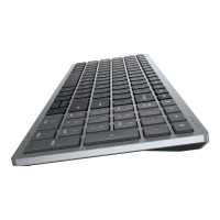 Produktbild för Dell KB740 - tangentbord - kompakt, flera enheter - QWERTZ - tysk - Titan gray Inmatningsenhet