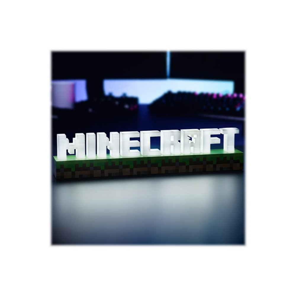 Produktbild för Paladone Minecraft - dekorationslampa - Minecraft-logotyp - vit