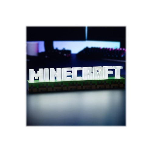 Paladone Product Paladone Minecraft - dekorationslampa - Minecraft-logotyp - vit