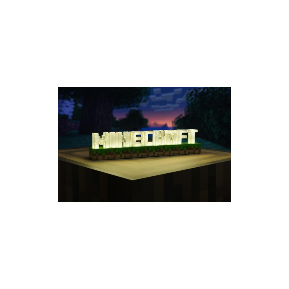 Produktbild för Paladone Minecraft - dekorationslampa - Minecraft-logotyp - vit