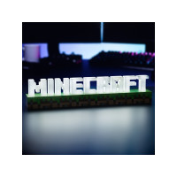 Produktbild för Paladone Minecraft - dekorationslampa - Minecraft-logotyp - vit