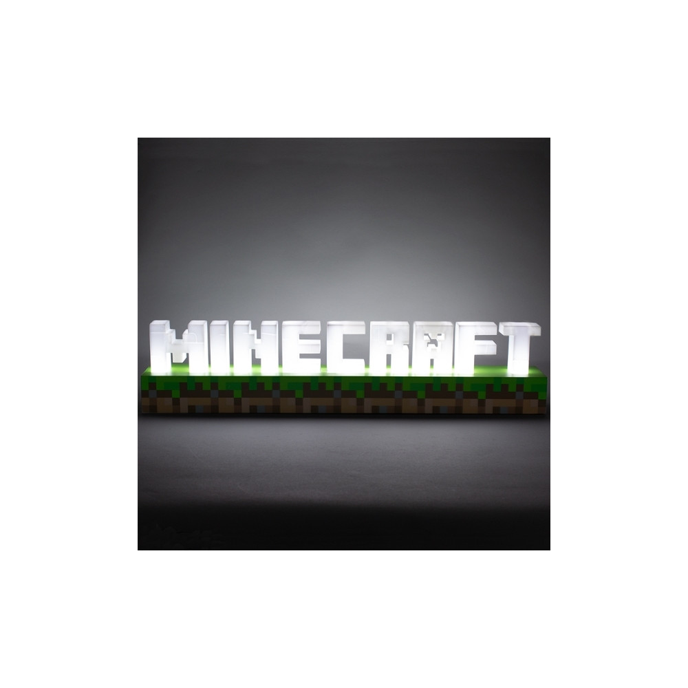 Produktbild för Paladone Minecraft - dekorationslampa - Minecraft-logotyp - vit