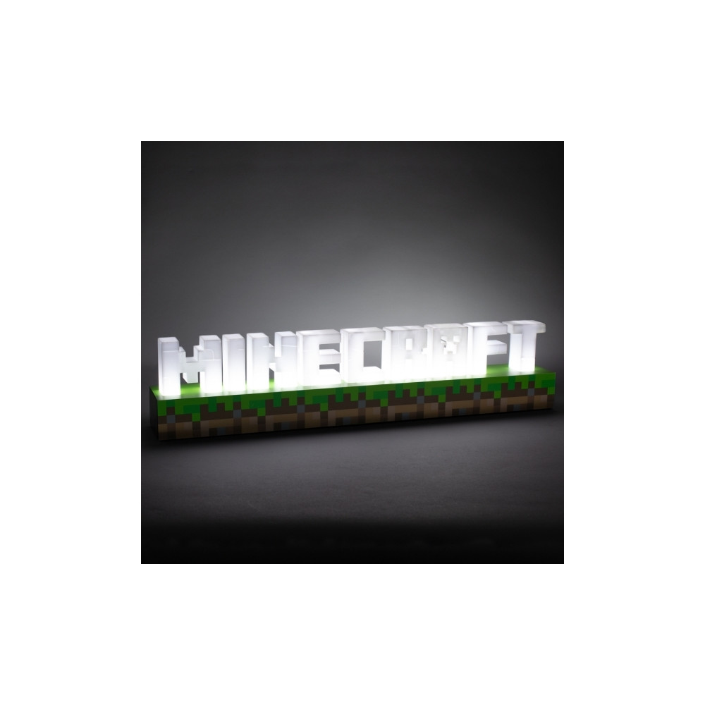 Produktbild för Paladone Minecraft - dekorationslampa - Minecraft-logotyp - vit