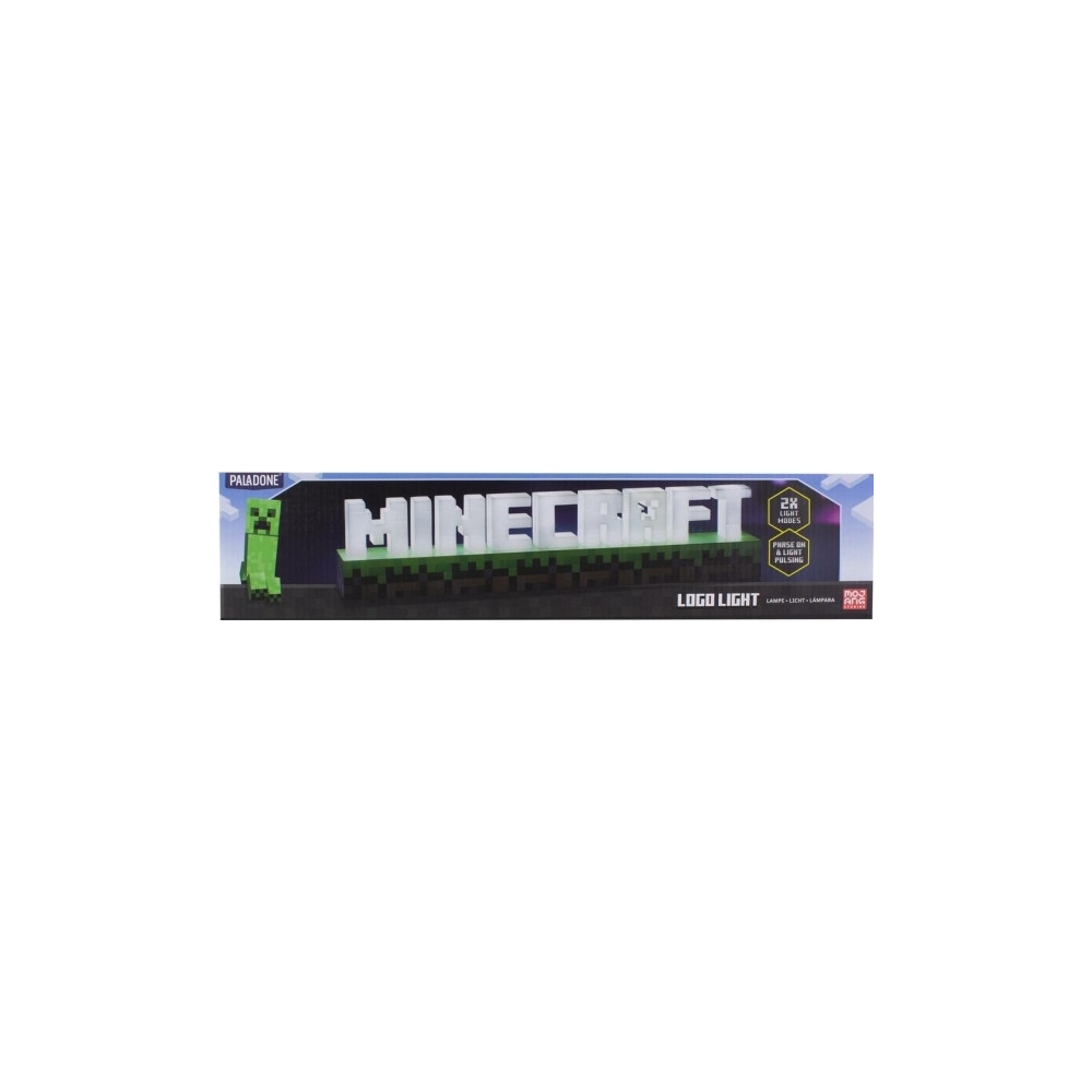Produktbild för Paladone Minecraft - dekorationslampa - Minecraft-logotyp - vit