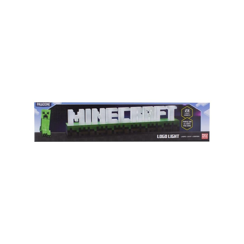 Produktbild för Paladone Minecraft - dekorationslampa - Minecraft-logotyp - vit