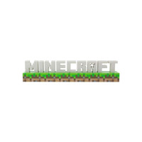 Produktbild för Paladone Minecraft - dekorationslampa - Minecraft-logotyp - vit
