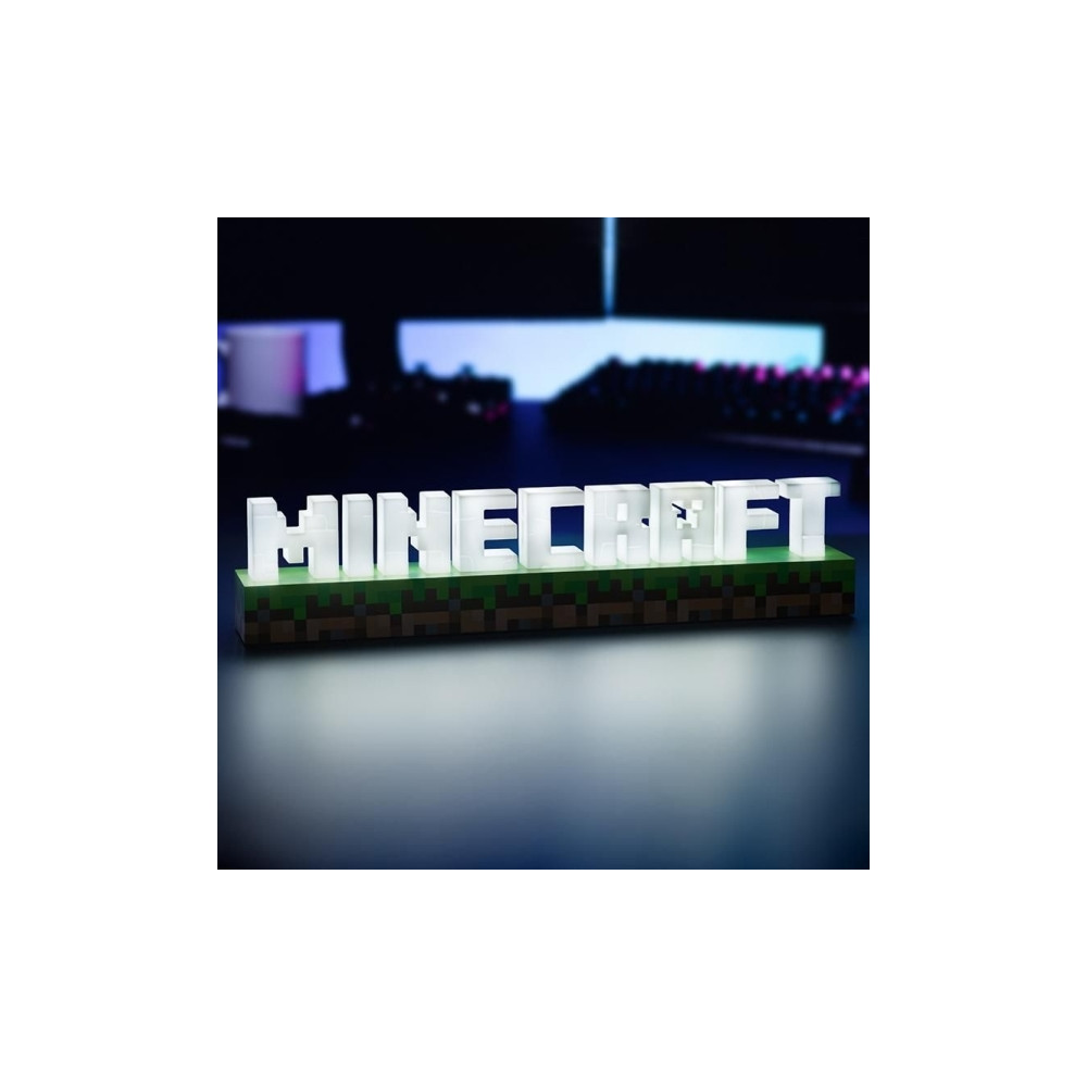 Produktbild för Paladone Minecraft - dekorationslampa - Minecraft-logotyp - vit