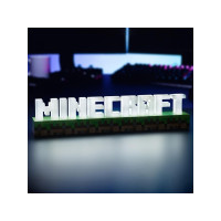 Produktbild för Paladone Minecraft - dekorationslampa - Minecraft-logotyp - vit