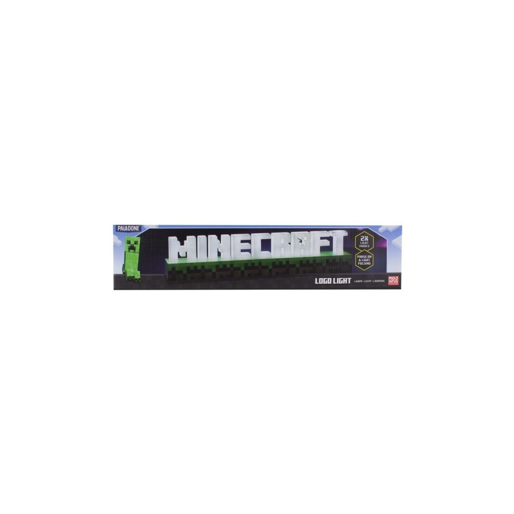 Produktbild för Paladone Minecraft - dekorationslampa - Minecraft-logotyp - vit