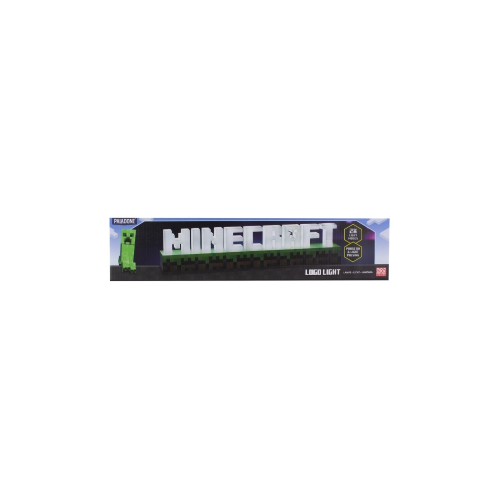 Produktbild för Paladone Minecraft - dekorationslampa - Minecraft-logotyp - vit