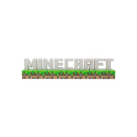 Produktbild för Paladone Minecraft - dekorationslampa - Minecraft-logotyp - vit