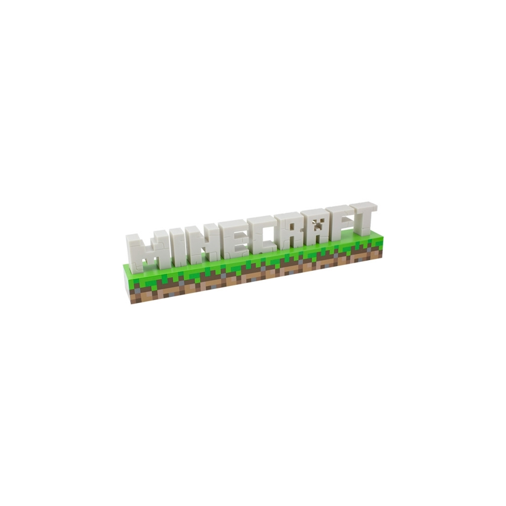 Produktbild för Paladone Minecraft - dekorationslampa - Minecraft-logotyp - vit