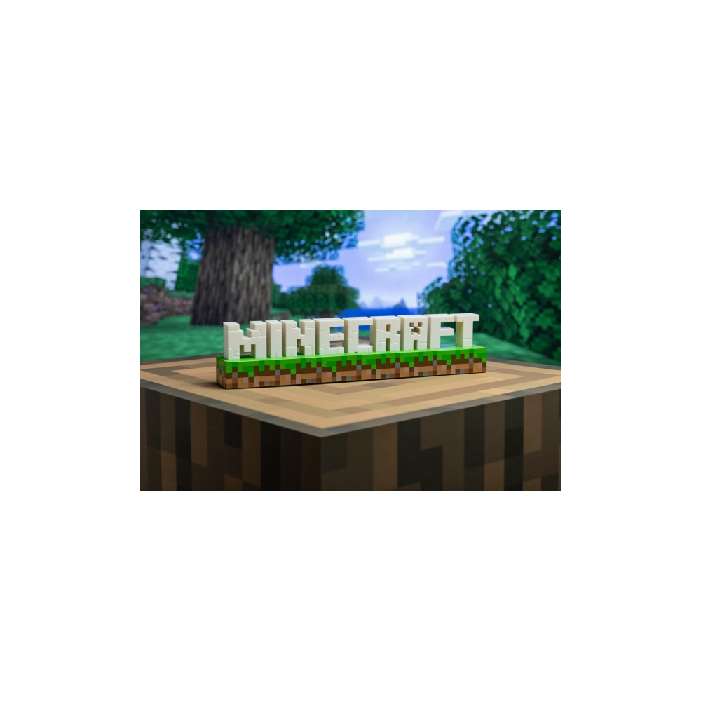 Produktbild för Paladone Minecraft - dekorationslampa - Minecraft-logotyp - vit