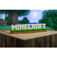 Produktbild för Paladone Minecraft - dekorationslampa - Minecraft-logotyp - vit
