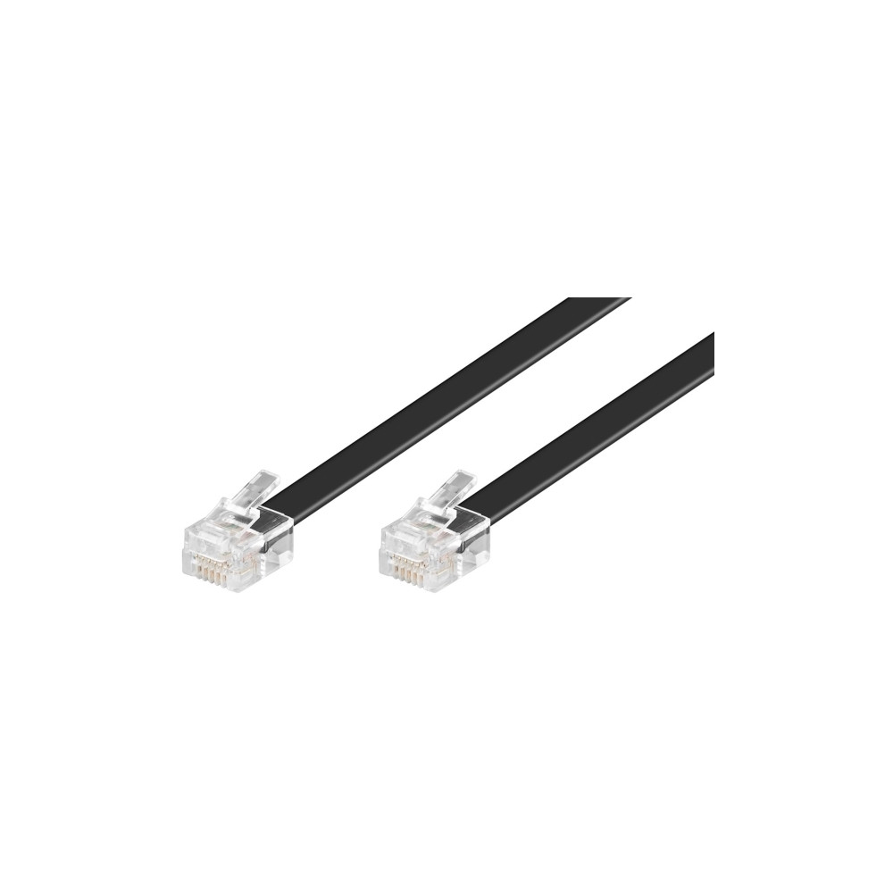 Produktbild för goobay telefonkabel - 15 m - svart