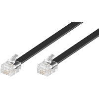 Produktbild för goobay telefonkabel - 15 m - svart
