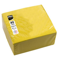 Produktbild för Servett PRONAPPE 38x38cm gul 40/fp