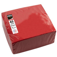Produktbild för Servett PRONAPPE 38x38cm röd 40/fp