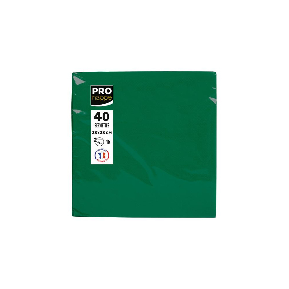 Produktbild för Servett PRONAPPE 38x38cm m.grön 40/fp