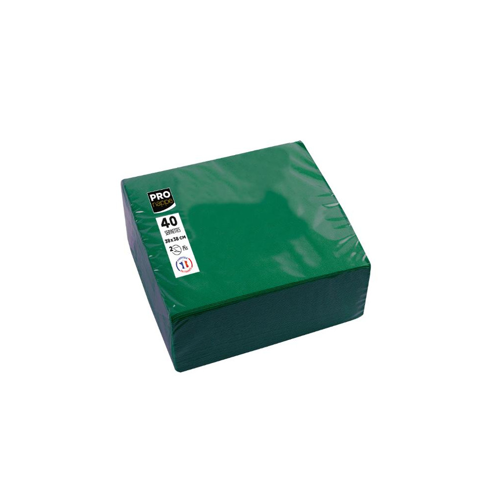 Produktbild för Servett PRONAPPE 38x38cm m.grön 40/fp