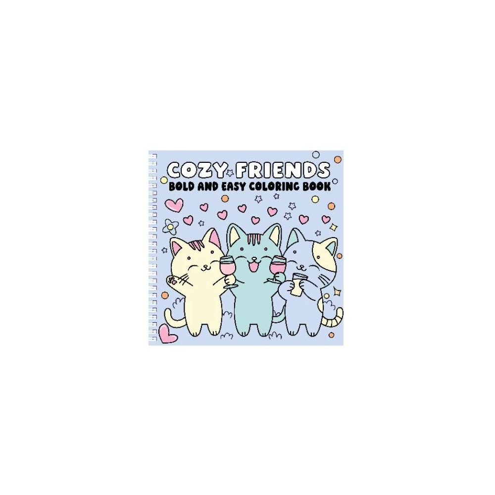 Produktbild för Cozy Friends Bold and Easy Coloring Book (häftad, eng)