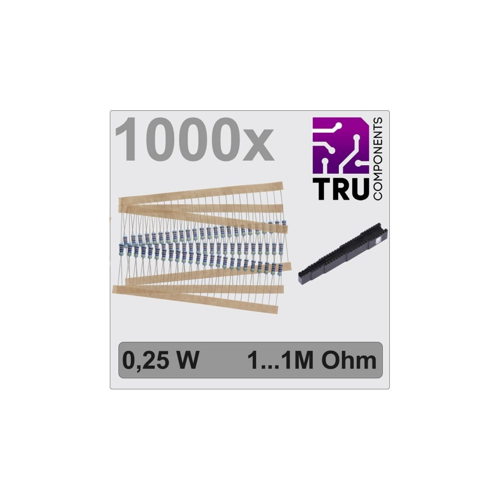 Produktbild för TRU COMPONENTS TC-12888456 T22P037 metallmotståndssortiment...
