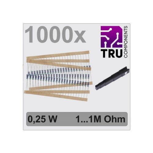 TRU Components TRU COMPONENTS TC-12888456 T22P037 metallmotståndssortiment...