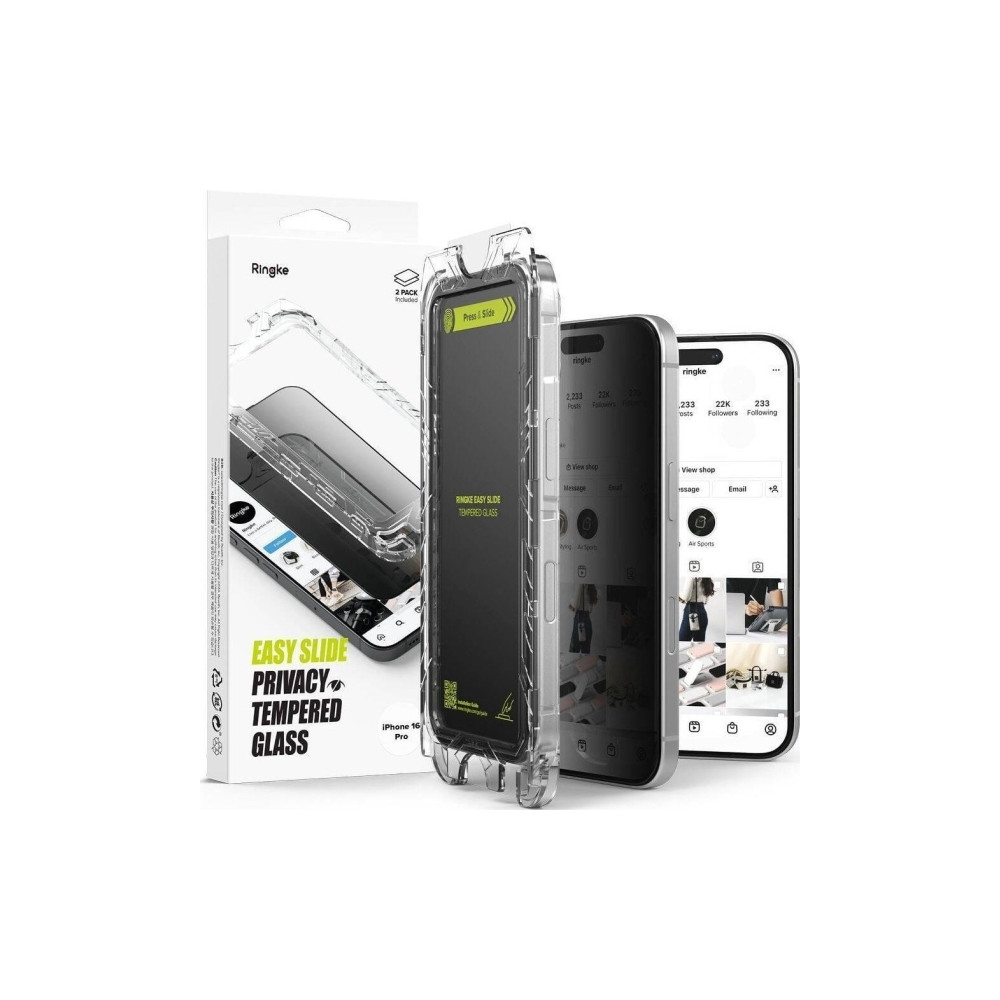 Produktbild för Ringke EZ Easy Slide 2-pack integritets-/sekretesskyddsfilm...
